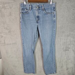 Vintage 90s Levis 505 Regular Fit Straight Leg Light Wash Jeans 11 JR L 31x33